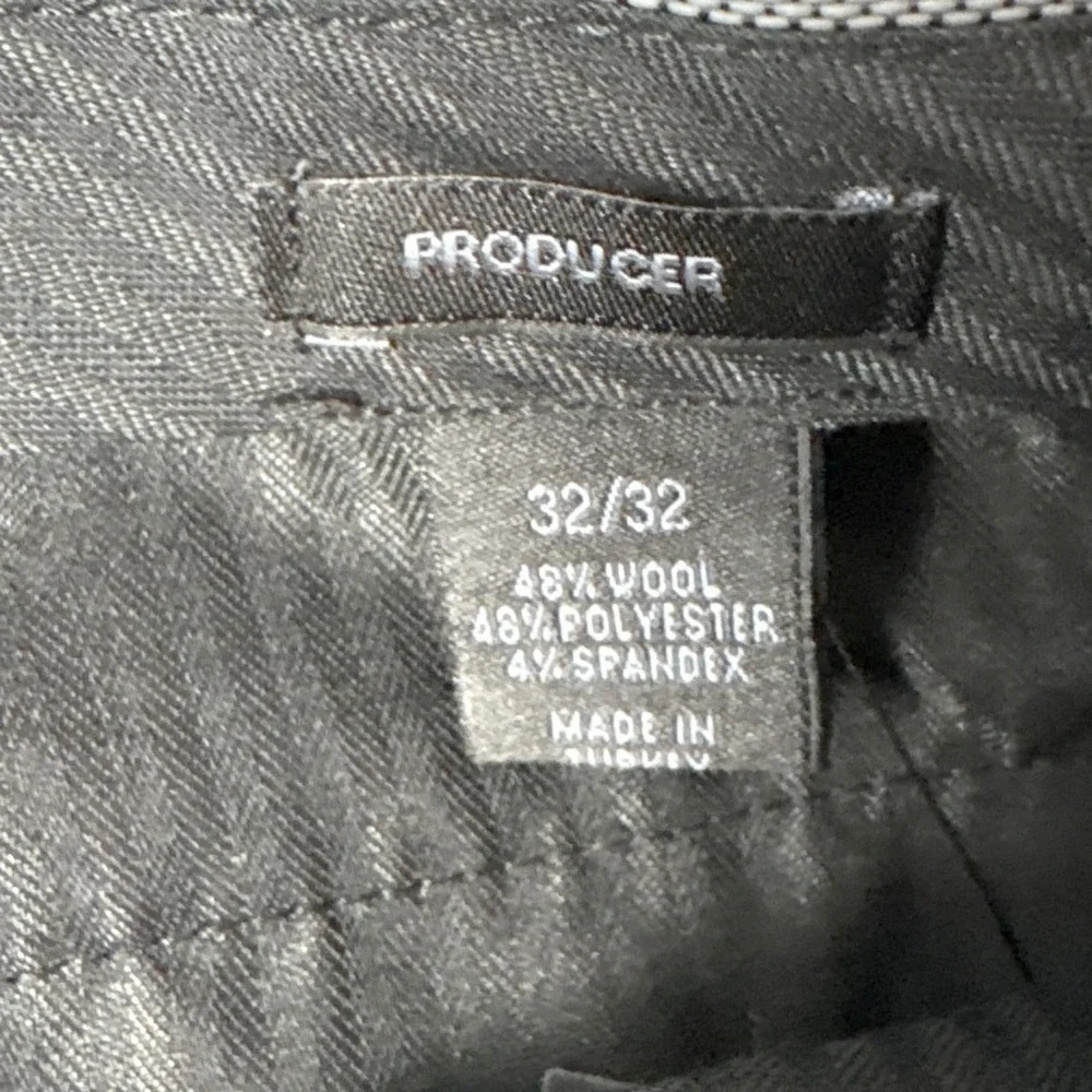 The Producer Express Design Studio Mens 32x32 Wool Blend Glen Plaid Dress Pants